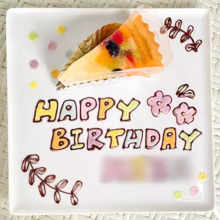 デザートプレート - カットケーキ - プレート例